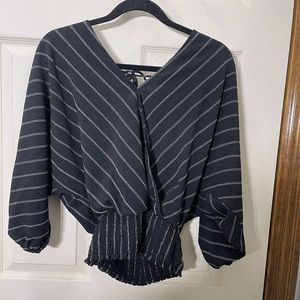 Lush Long sleeve wrap shirt